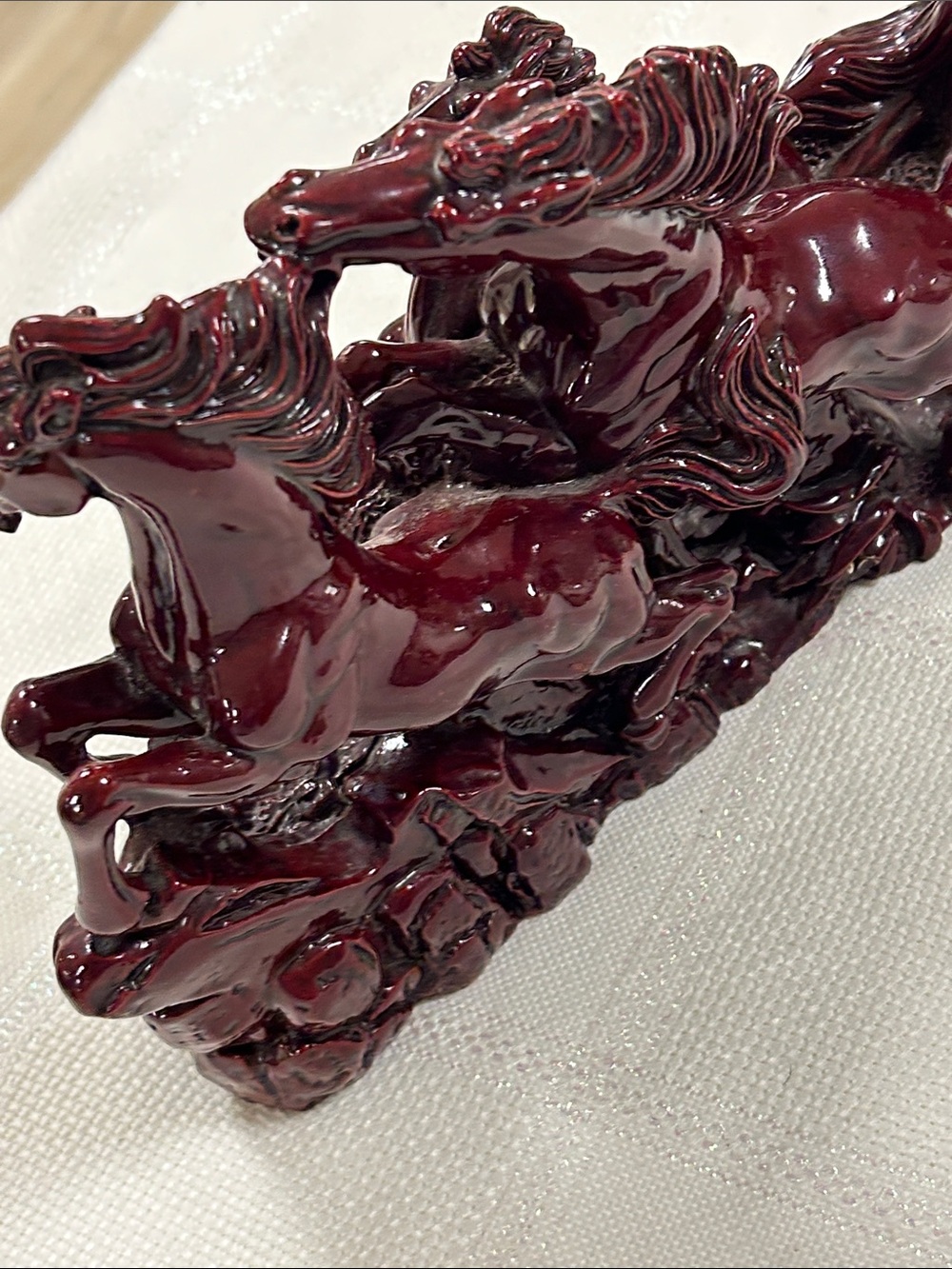 Decorative Galloping Horse Accent - Deep Burgundy image 4